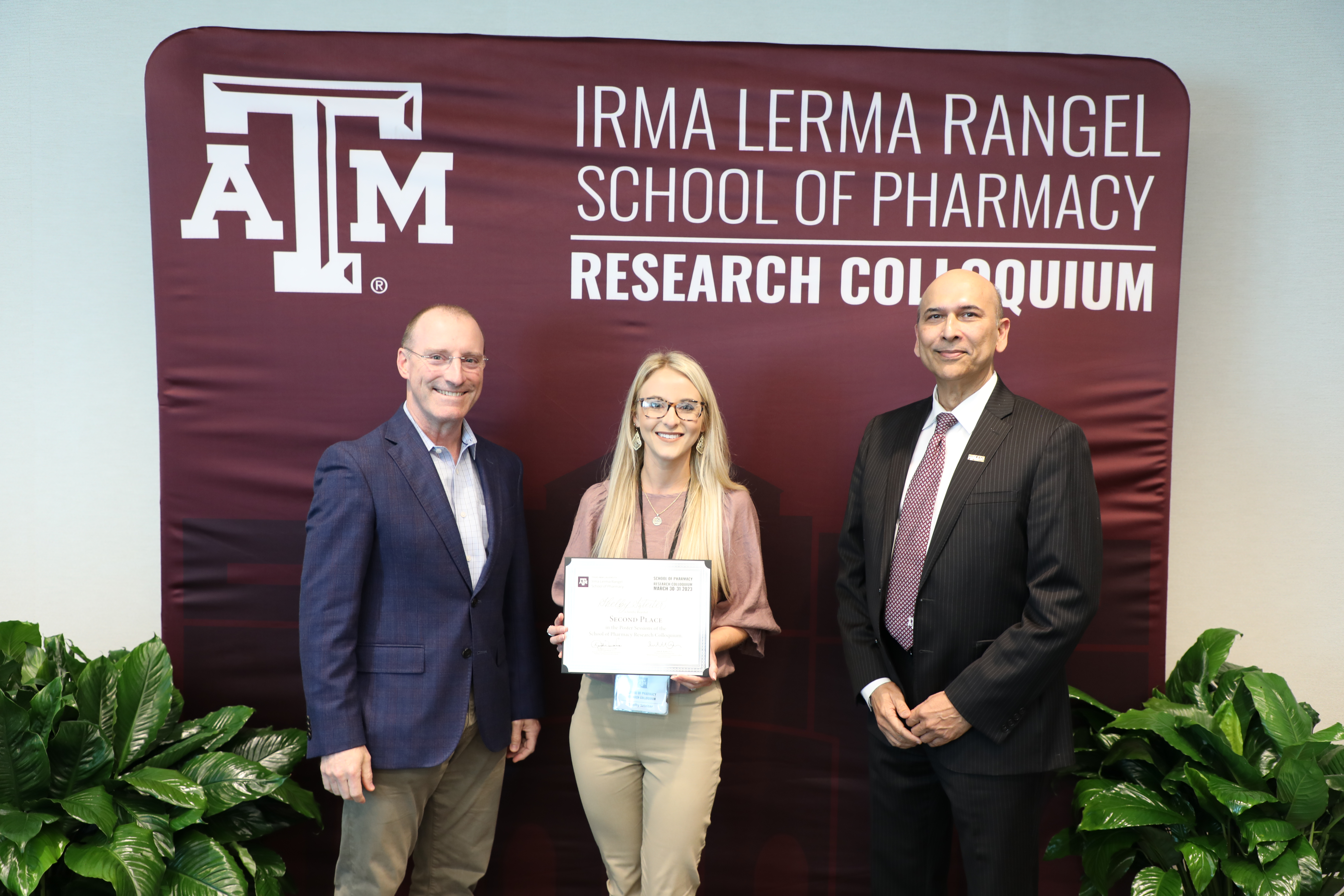 Shelby with award